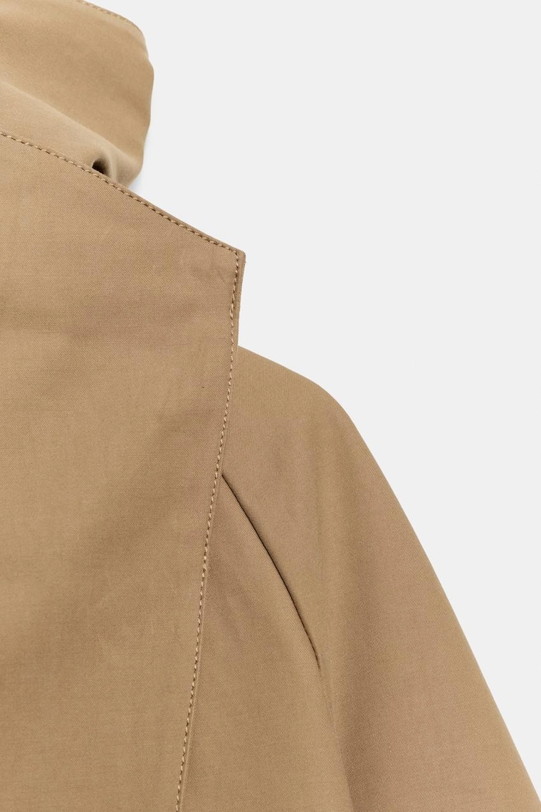 Короткий тренч с воротником-стоечкой Zara «ZW»