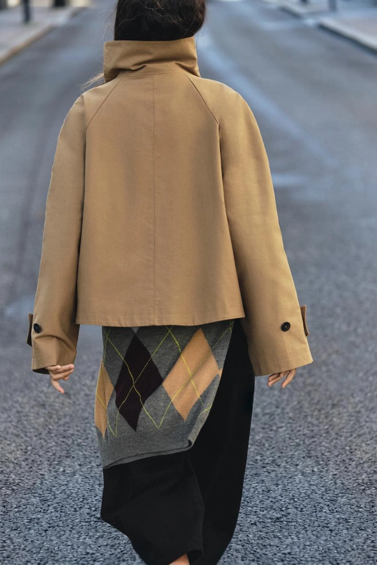 Короткий тренч с воротником-стоечкой Zara «ZW»