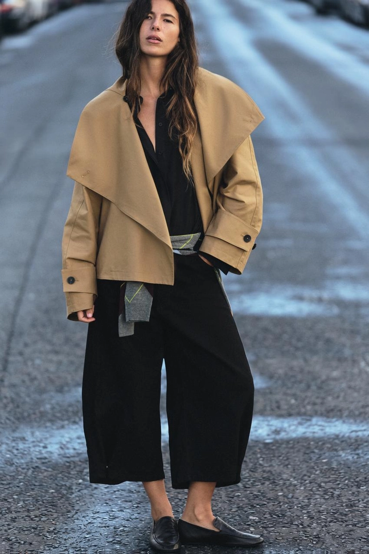 Короткий тренч с воротником-стоечкой Zara «ZW»