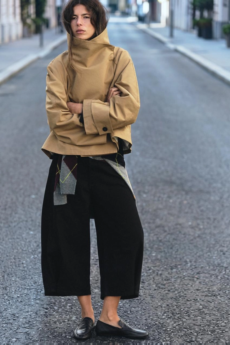 Короткий тренч с воротником-стоечкой Zara «ZW»