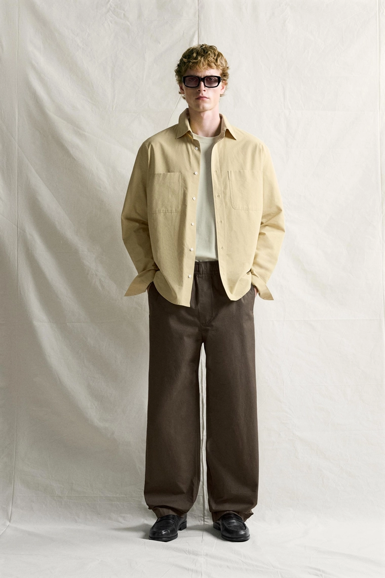 Хлопковые брюки barrel fit