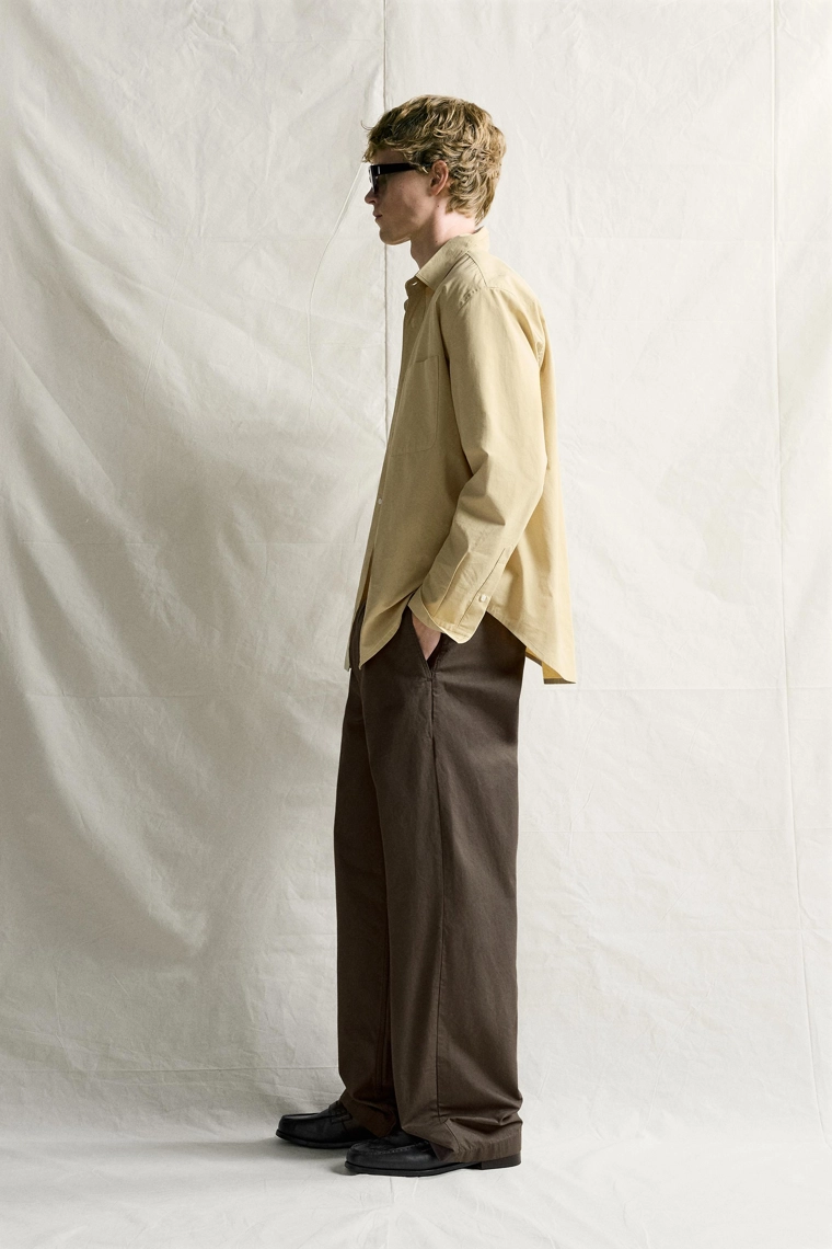 Хлопковые брюки barrel fit