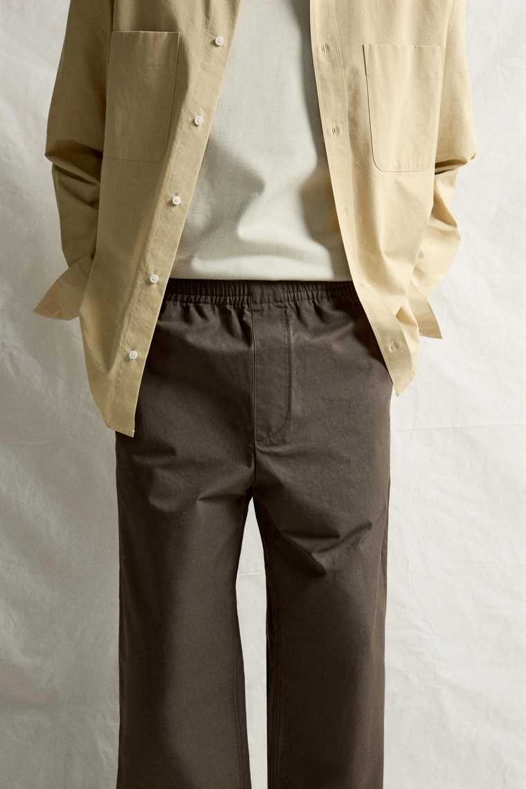 Хлопковые брюки barrel fit