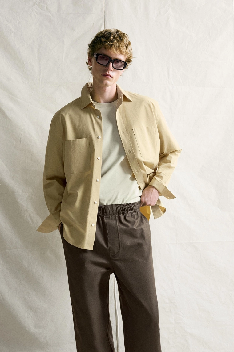 Хлопковые брюки barrel fit