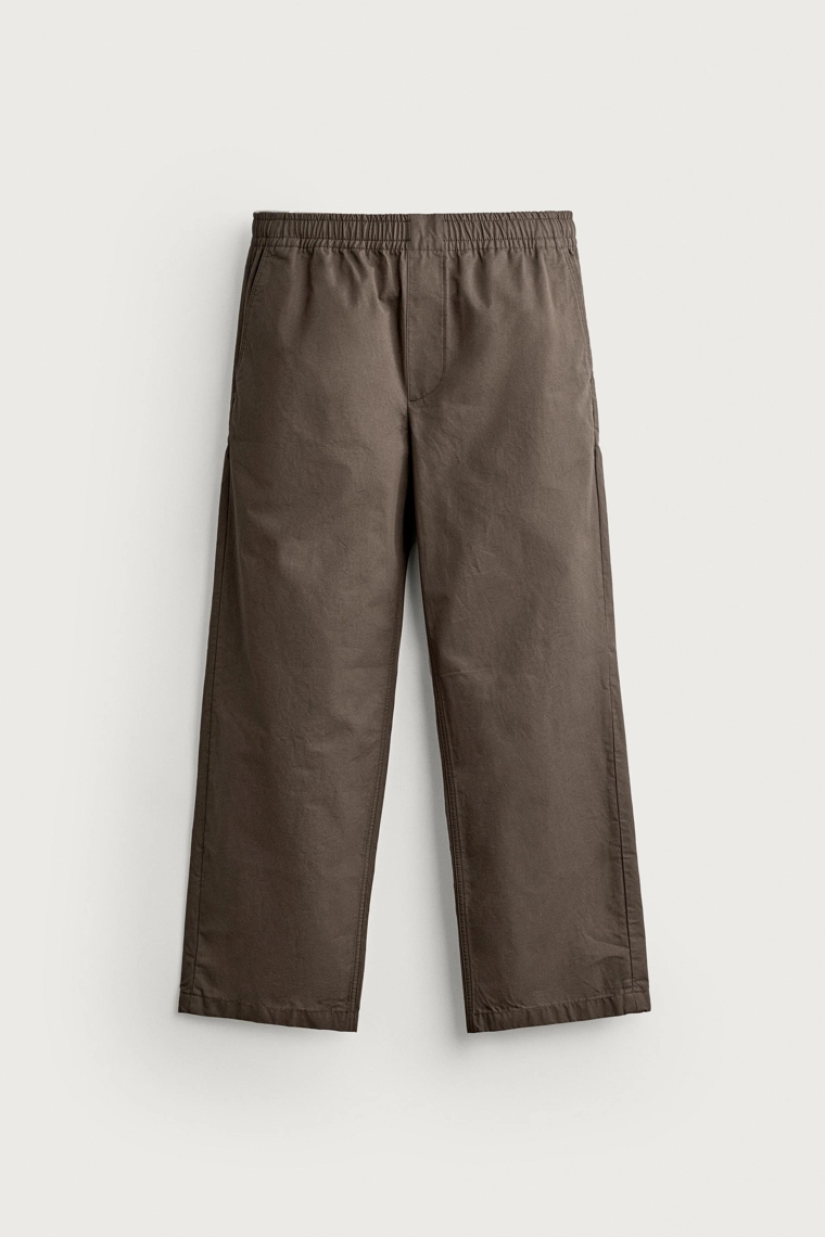 Хлопковые брюки barrel fit