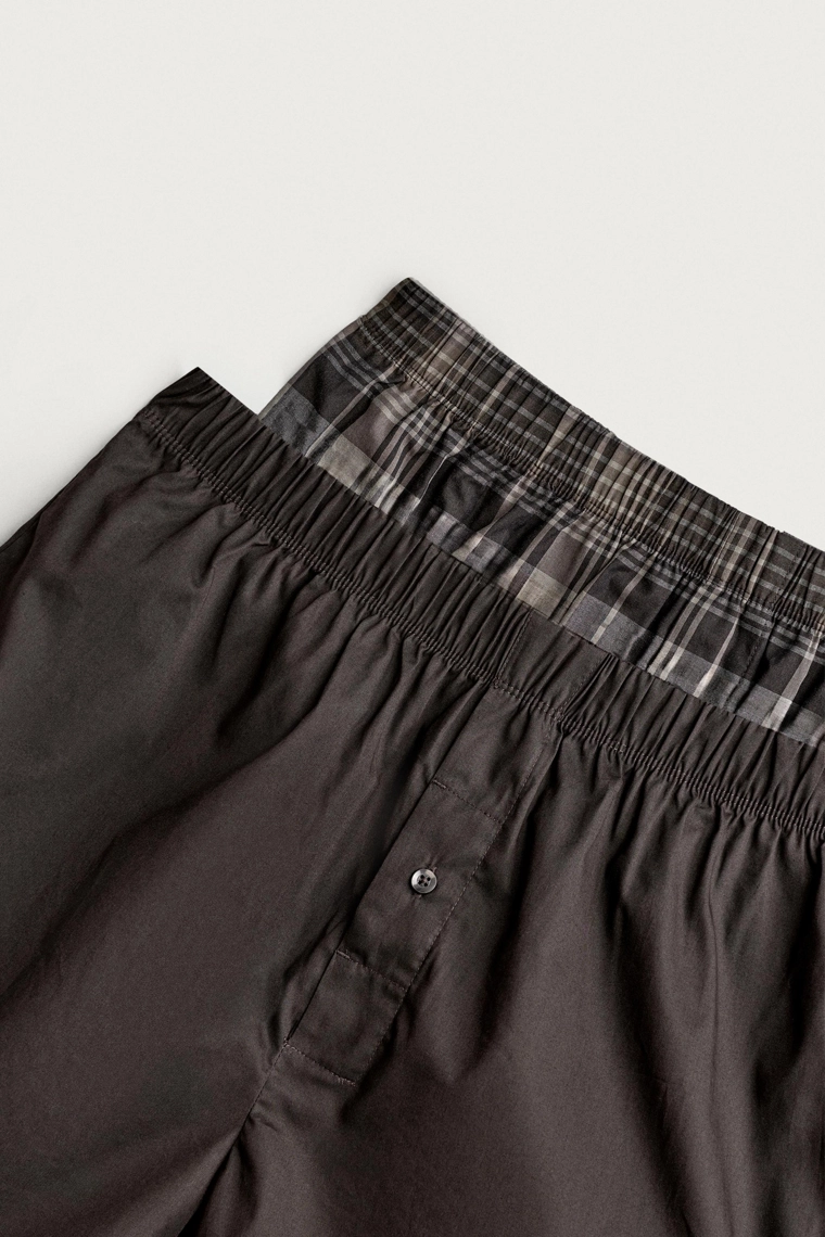 Набор из двух боксеров из хлопкового поплина