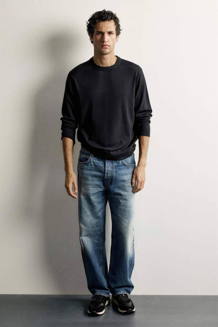 Кроссовки с кожаными вставками casual