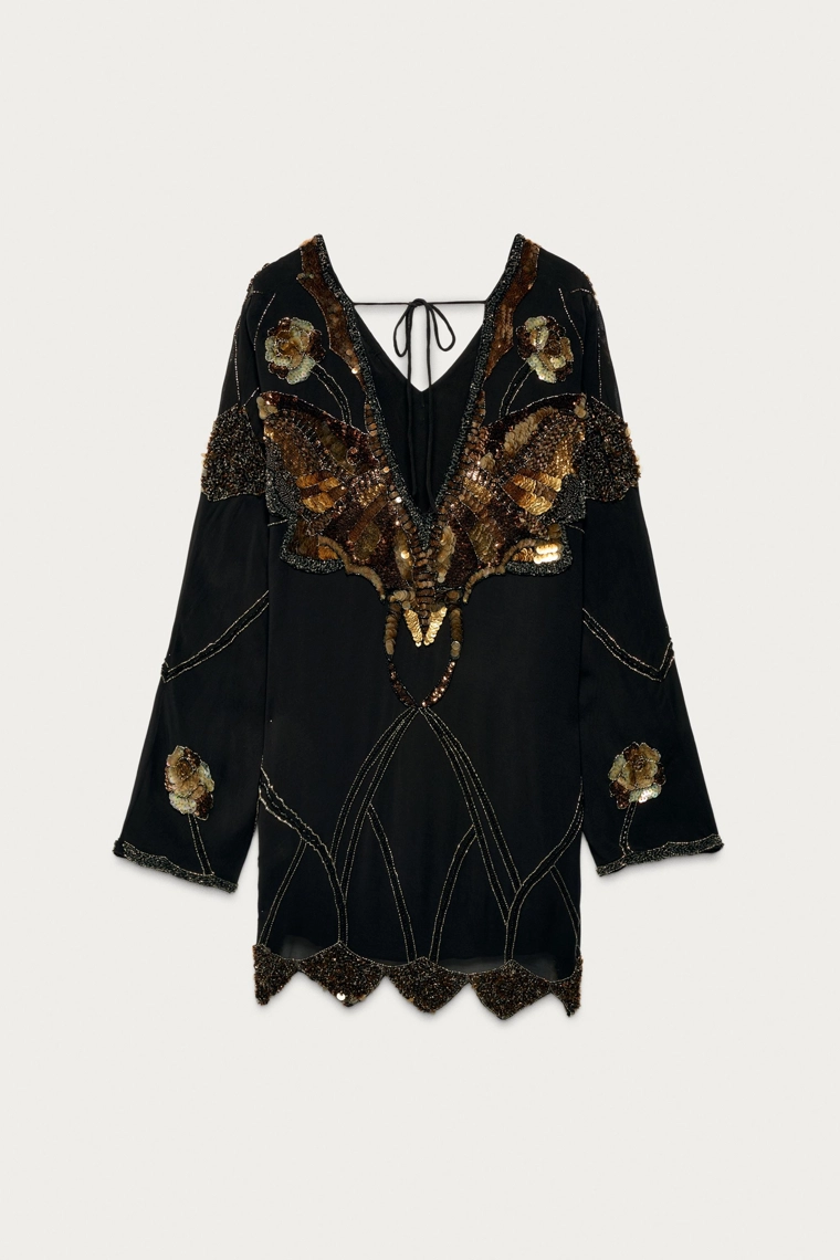 Вышитое платье с пайетками marisa berenson x zara