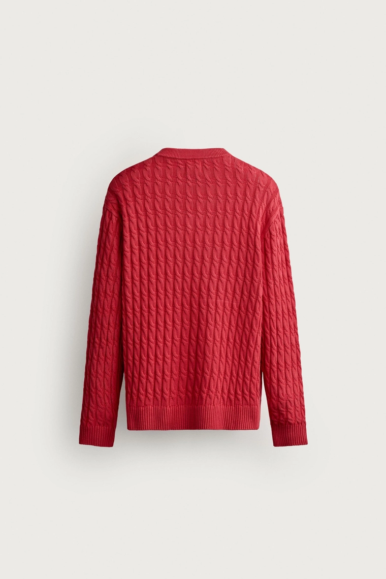 Джемпер fruit of the loom™ с v-образным вырезом и фактурной вязкой