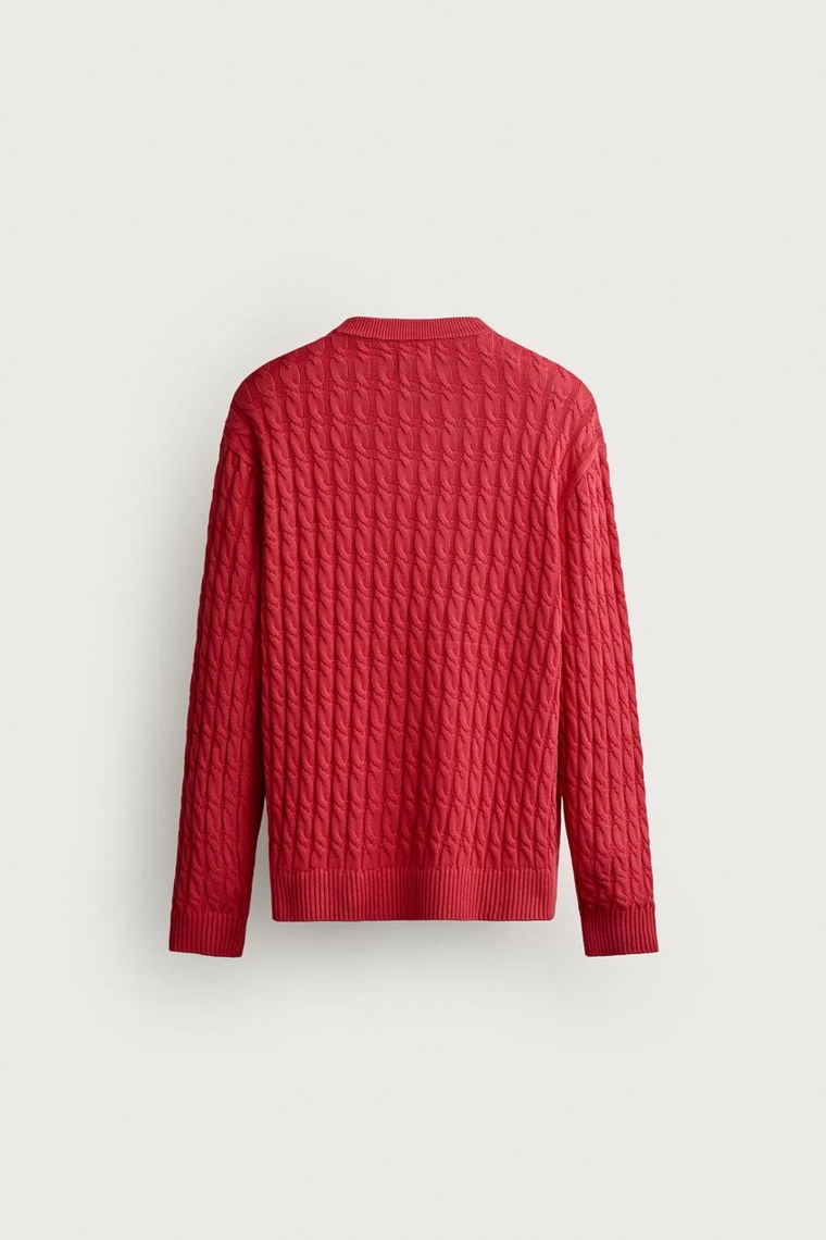 Джемпер fruit of the loom™ с v-образным вырезом и фактурной вязкой