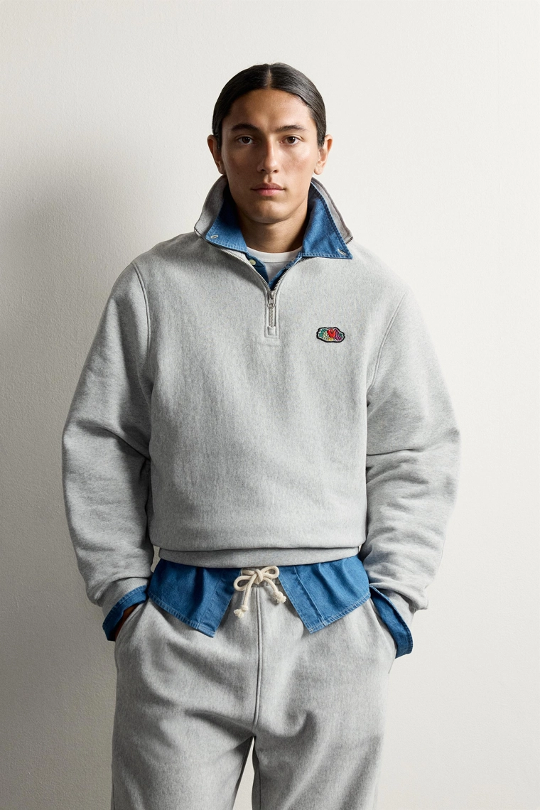 Свитшот fruit of the loom™ с молнией и высоким воротником