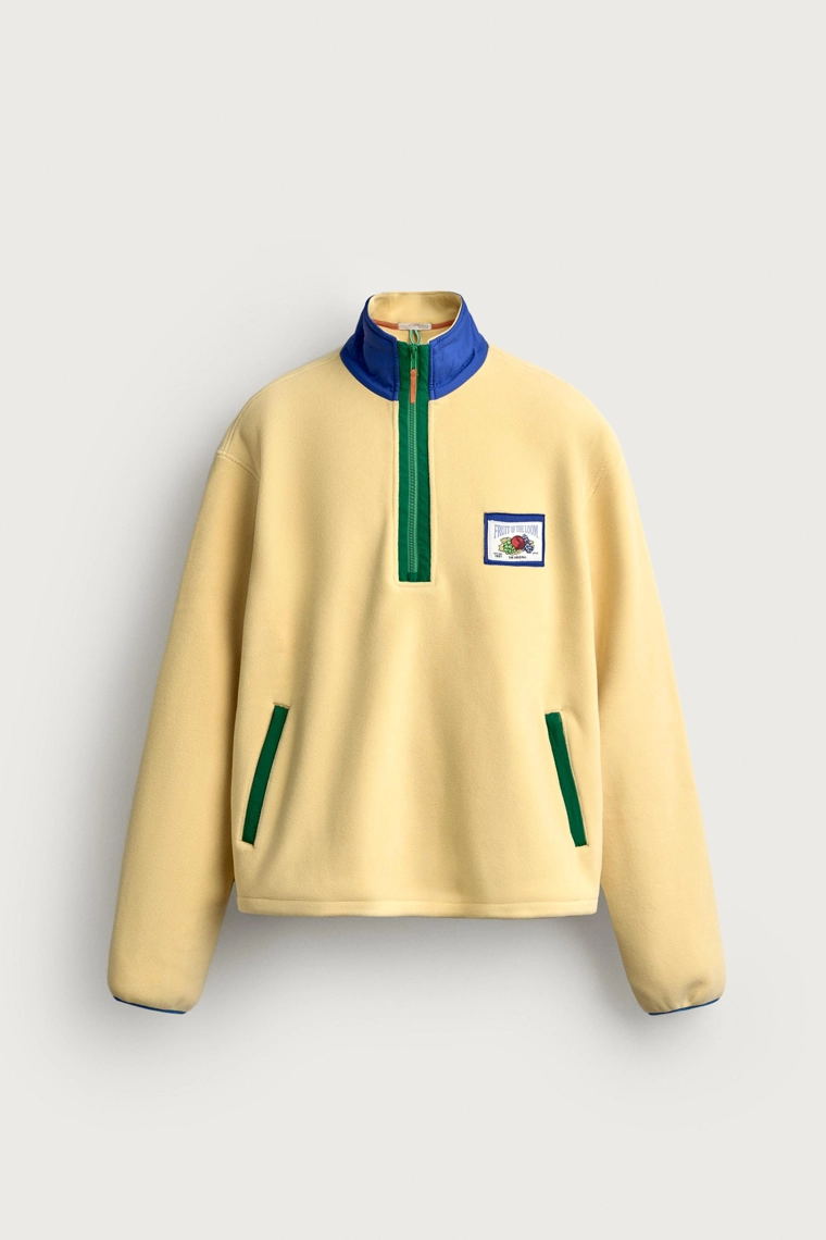 Флисский свитшот fruit of the loom™ с нашивкой