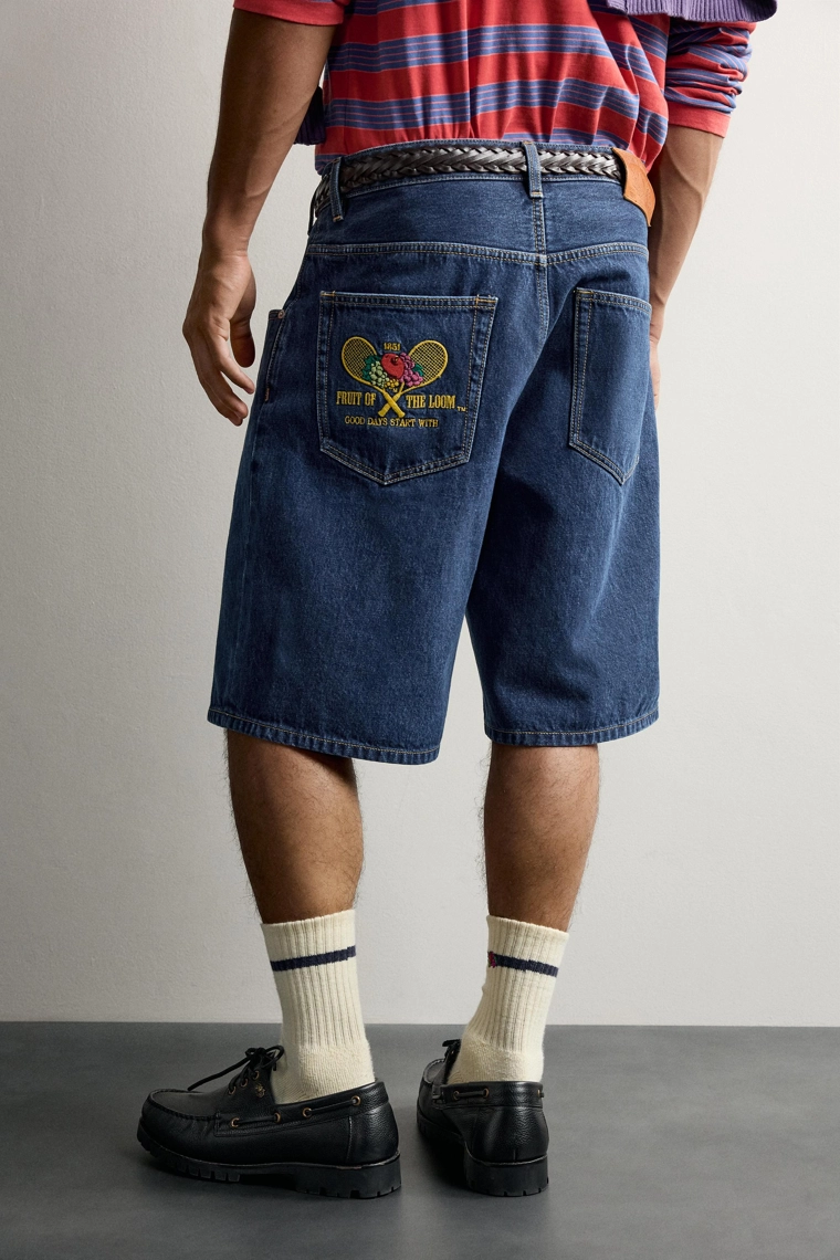 Джинсовые бермуды fruit of the loom™ с нашивкой