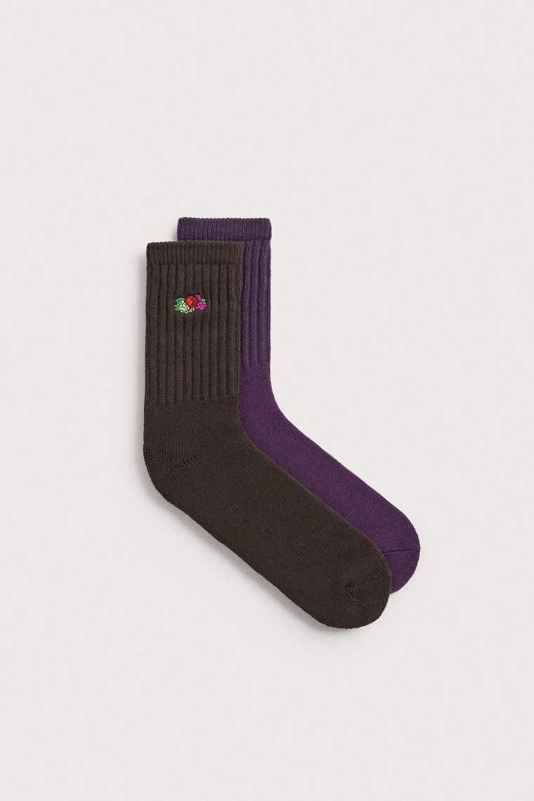 Набор из 2 пар вязаных носков с вышивкой fruit of the loom™