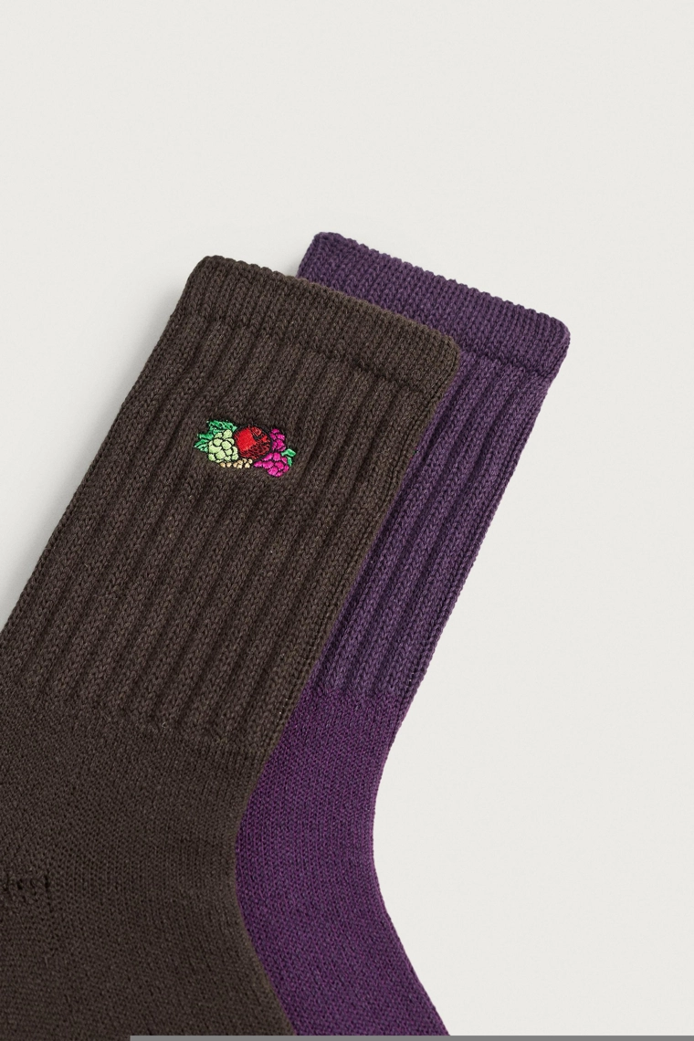 Набор из 2 пар вязаных носков с вышивкой fruit of the loom™