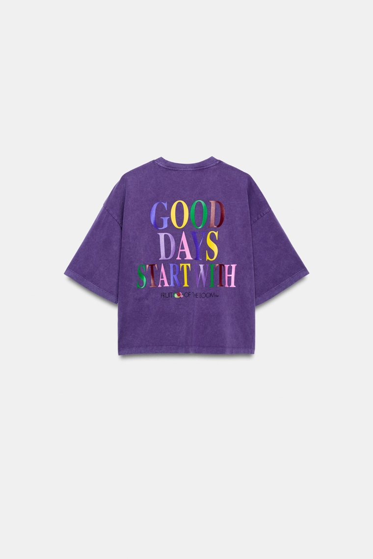 Кроп-футболка fruit of the loom™ из 100% хлопка