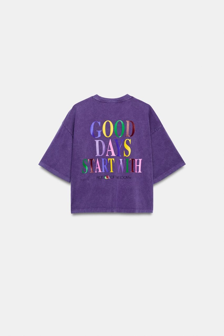 Кроп-футболка fruit of the loom™ из 100% хлопка
