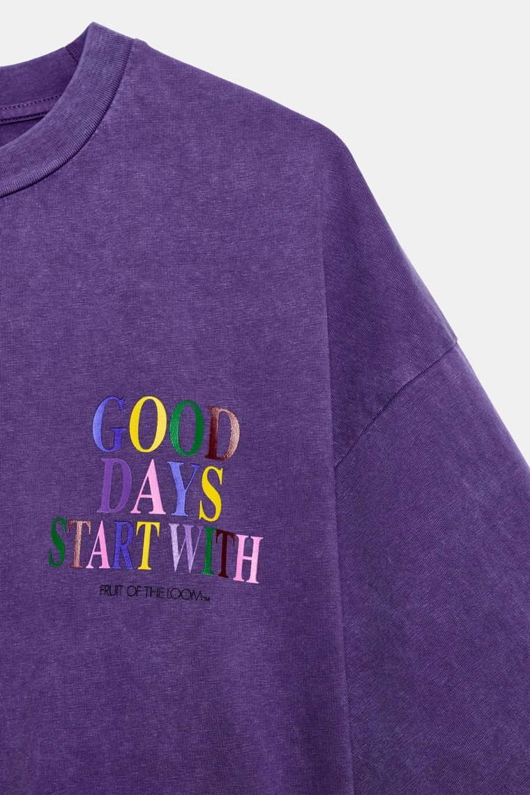 Кроп-футболка fruit of the loom™ из 100% хлопка