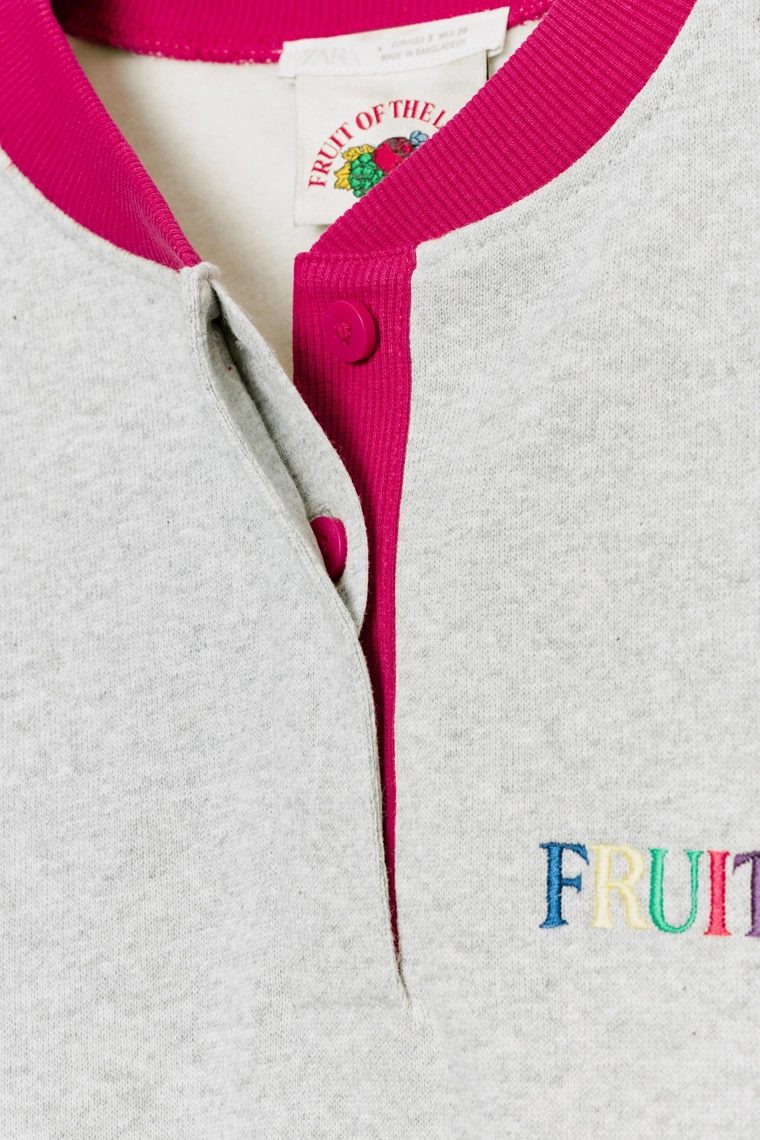 Свитшот fruit of the loom™ с контрастными деталями