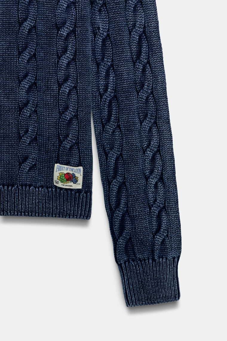 Свободный свитер с крупной вязкой fruit of the loom™