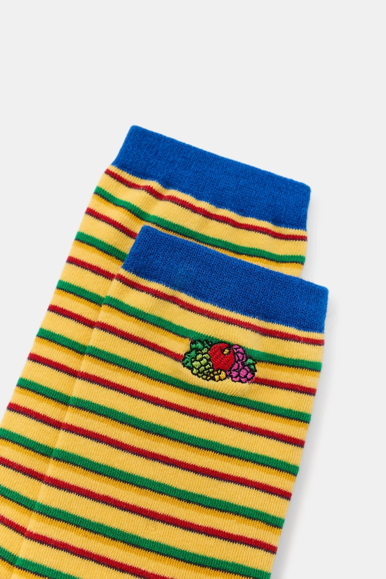 Набор из 2 пар носков fruit of the loom™ — однотонные, в полоску и с вышивкой