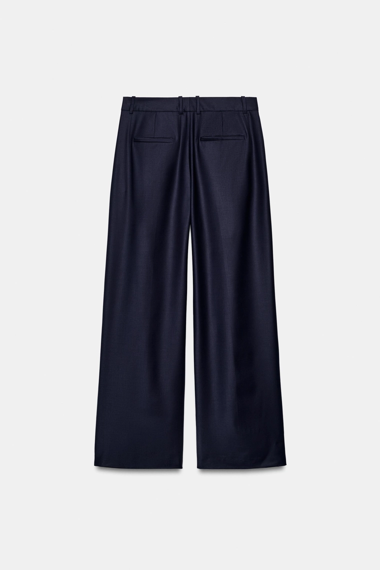 Плиссированные брюки из шерстяной смеси zw collection
