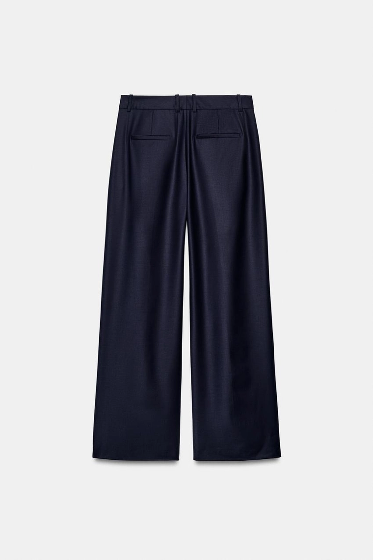 Плиссированные брюки из шерстяной смеси Zara «ZW»