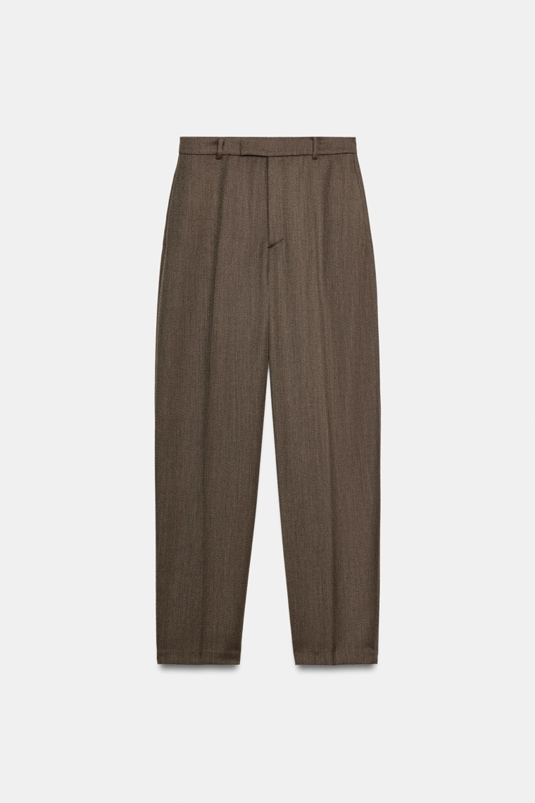 Брюки-баллоны из смеси шерсти zw collection