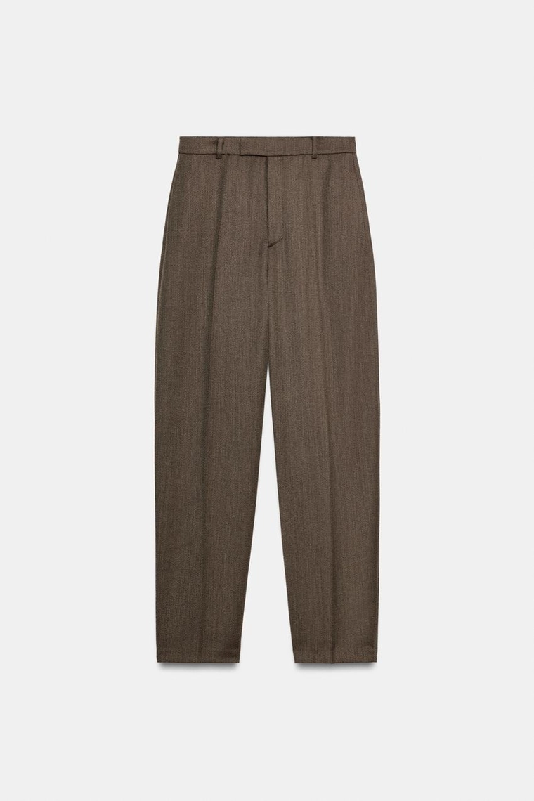 Брюки-баллоны из смеси шерсти Zara «ZW»