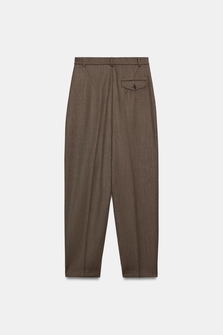 Брюки-баллоны из смеси шерсти zw collection