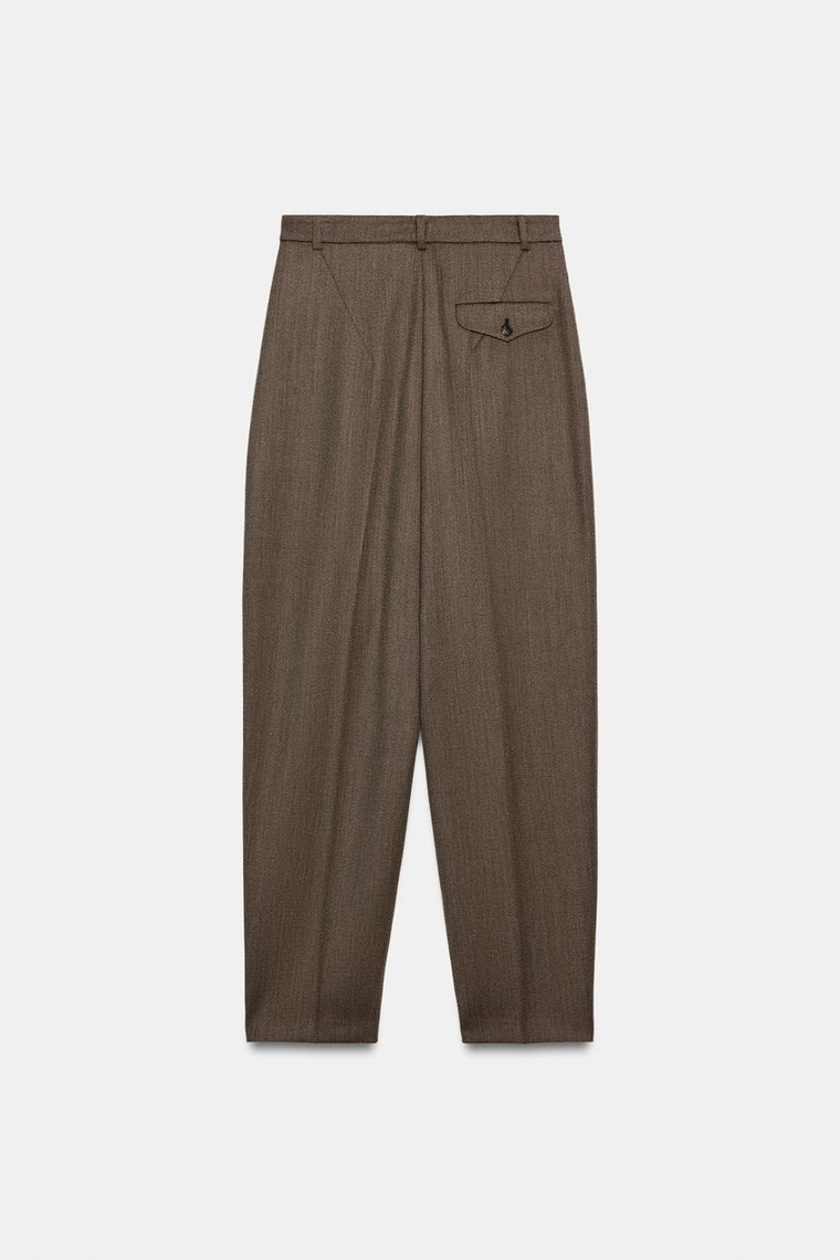 Брюки-баллоны из смеси шерсти Zara «ZW»