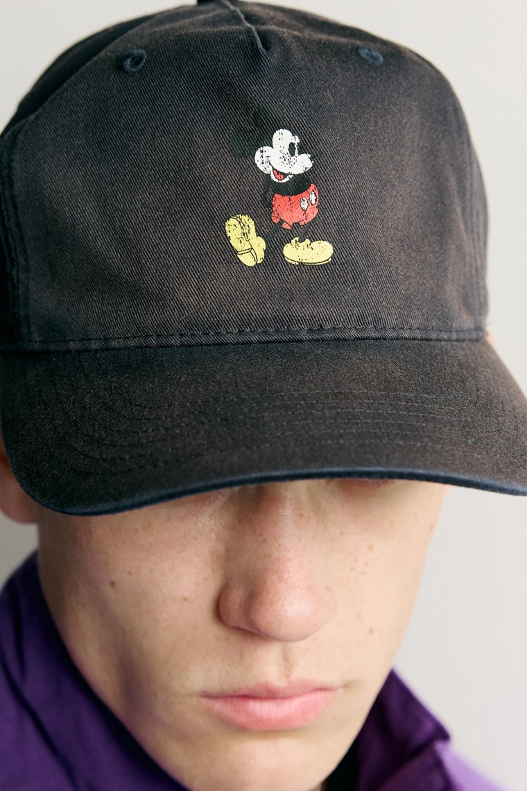 Кепка с эффектом винтаж и принтом микки ©disney