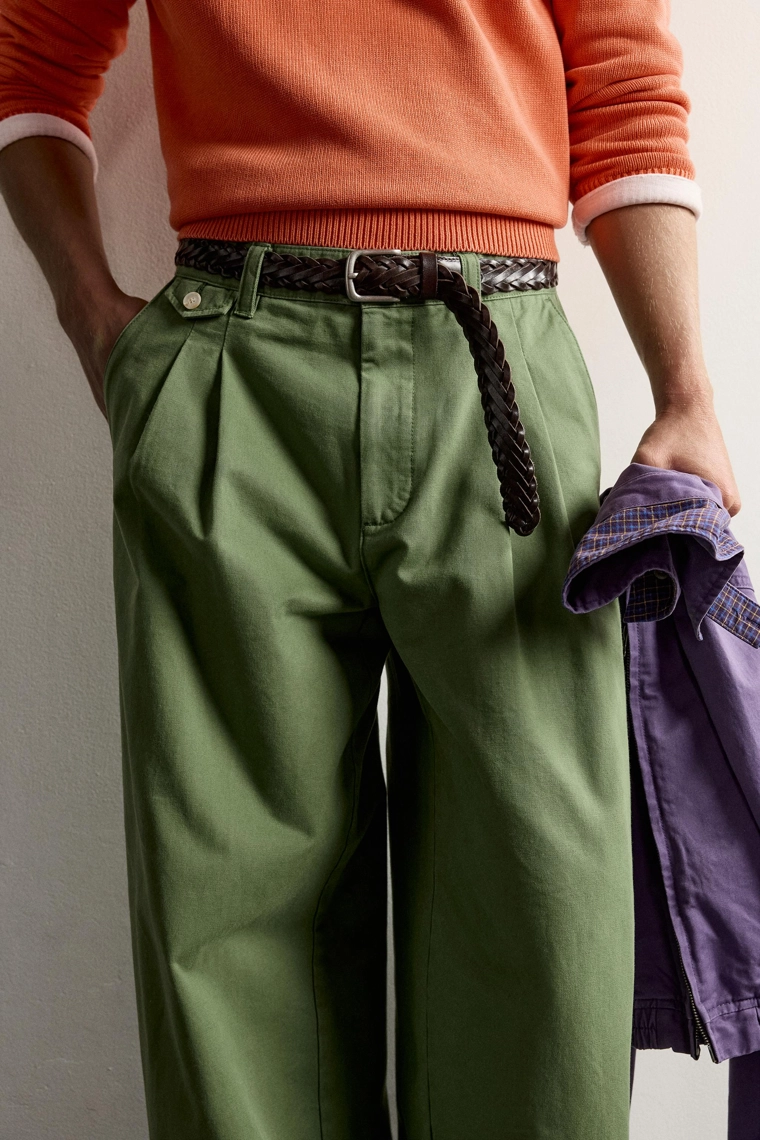 Плиссированные хлопковые чиносы fruit of the loom™