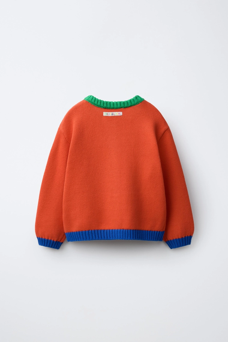 Вязаный кардиган с контрастной отделкой fruit of the loom x zara