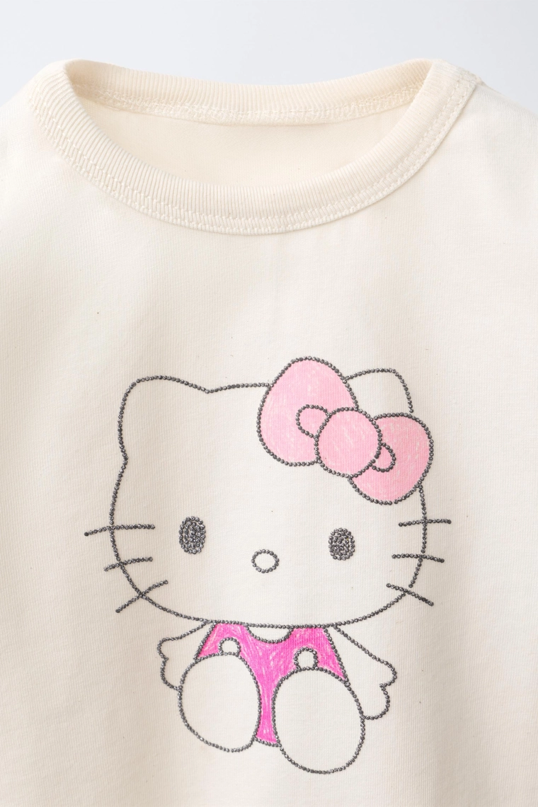 Футболка hello kitty © sanrio с блестящим принтом