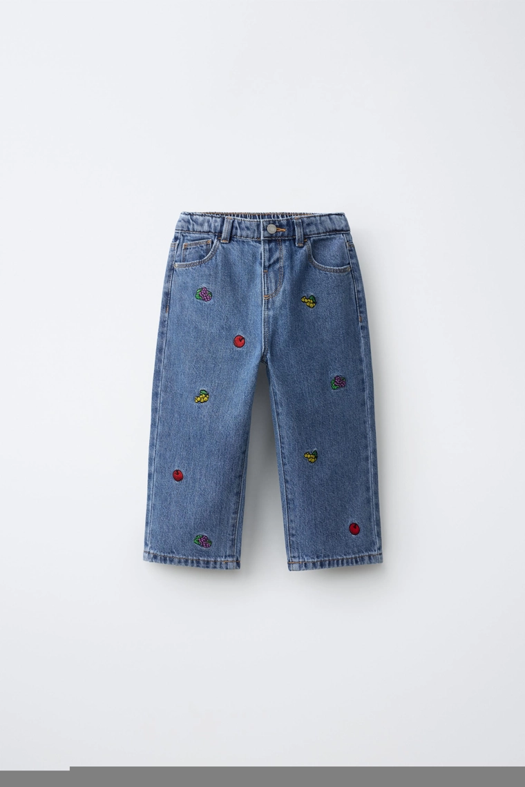 Джинсы прямого кроя fruit of the loom™ с вышивкой