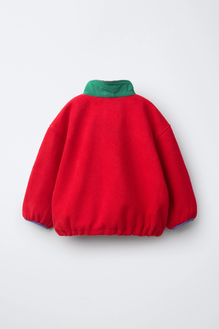 Флисовый свитшот fruit of the loom™ красного цвета