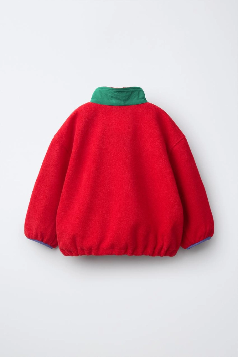 Флисовый свитшот fruit of the loom™ красного цвета