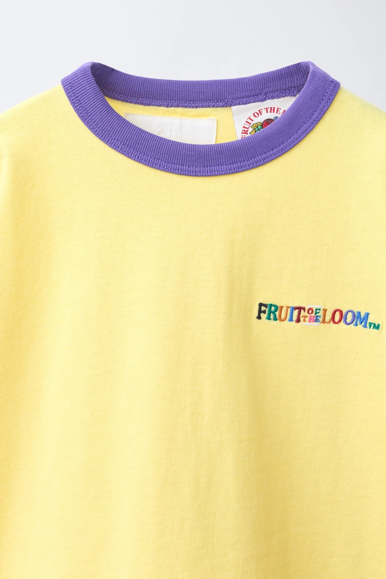 Контрастная футболка с вышивкой fruit of the loom™