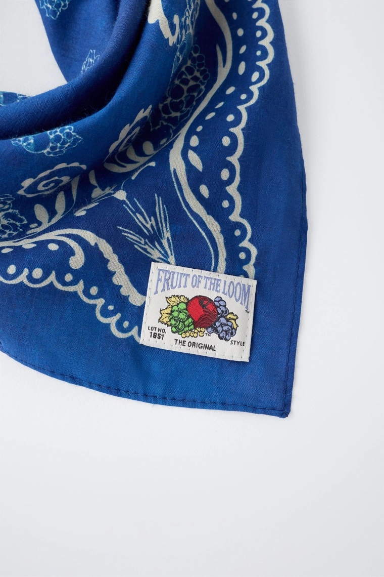 Платок с принтом пейсли и нашивкой fruit of the loom™