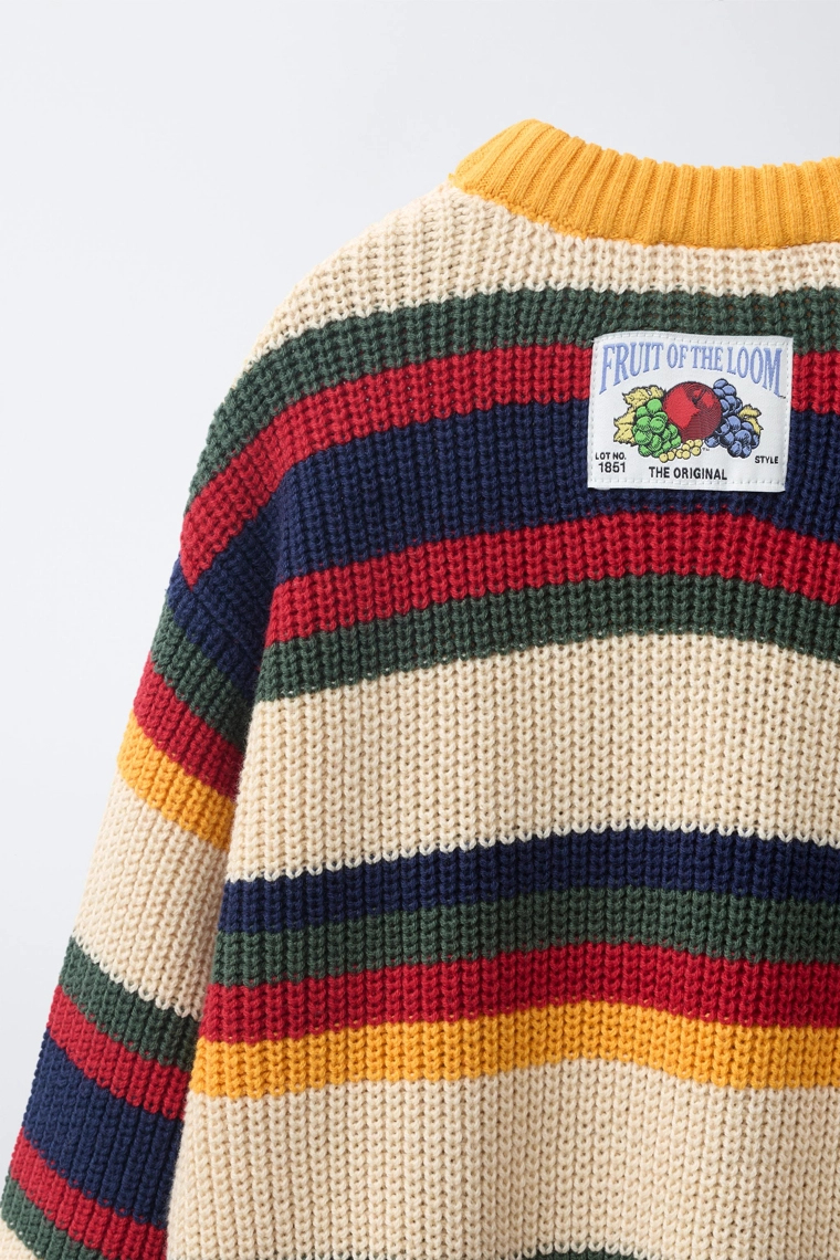 Полосатый вязаный джемпер fruit of the loom™