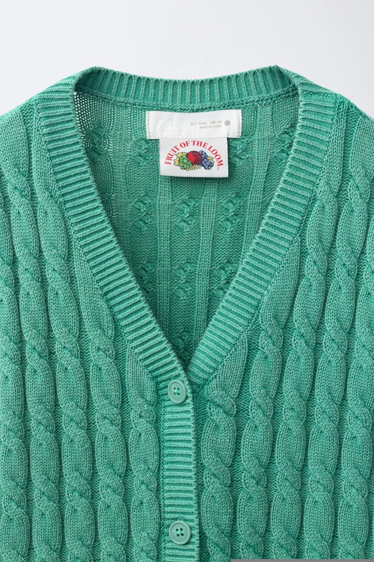 Кардиган с косами fruit of the loom™