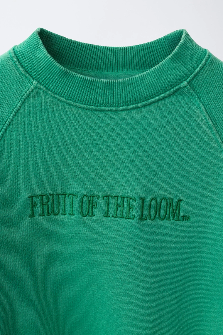 Свитшот с вышивкой fruit of the loom™