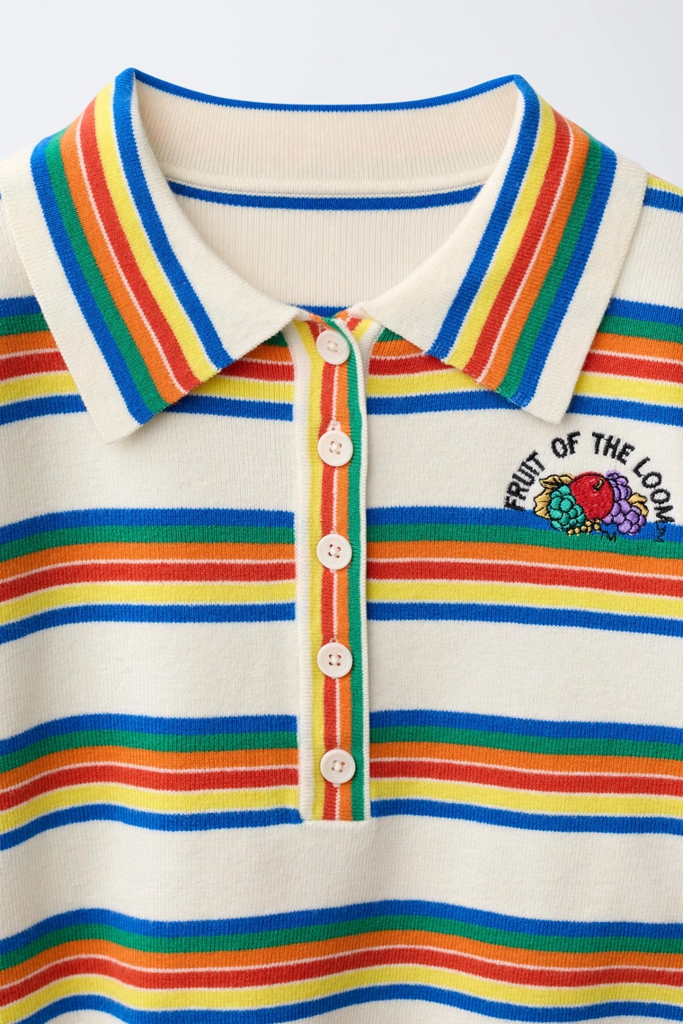 Поло fruit of the loom™ в полоску