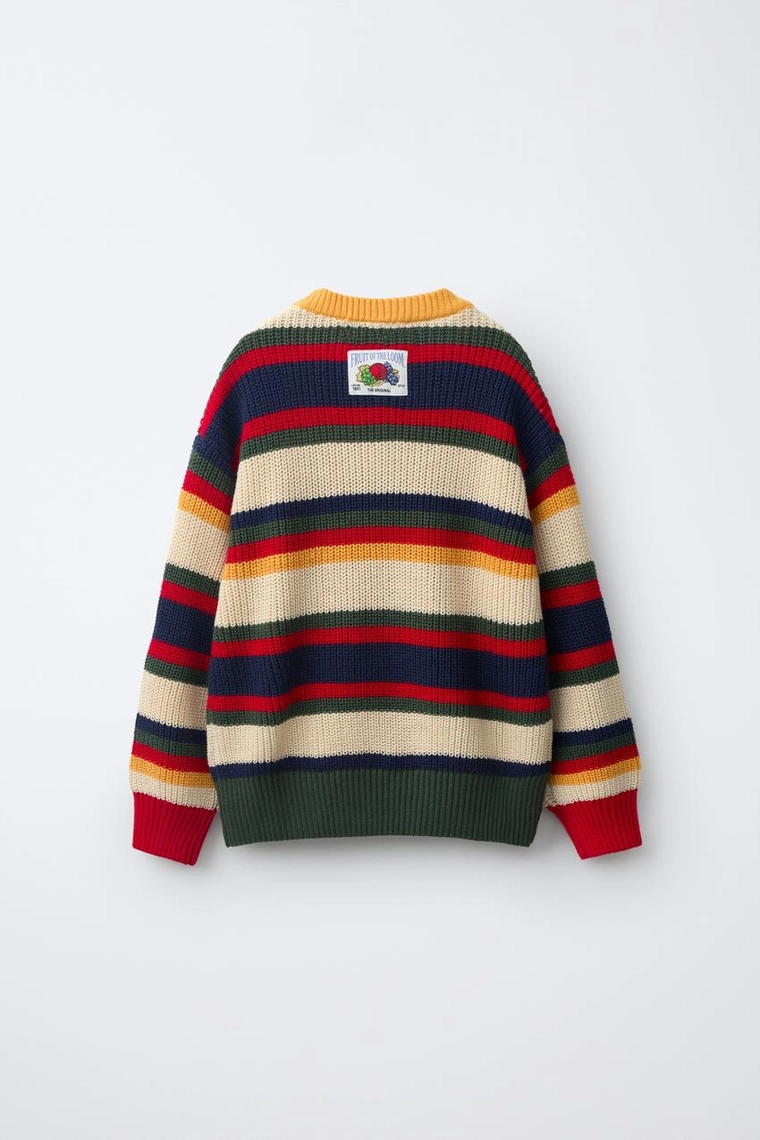 Вязаный джемпер fruit of the loom™ в полоску
