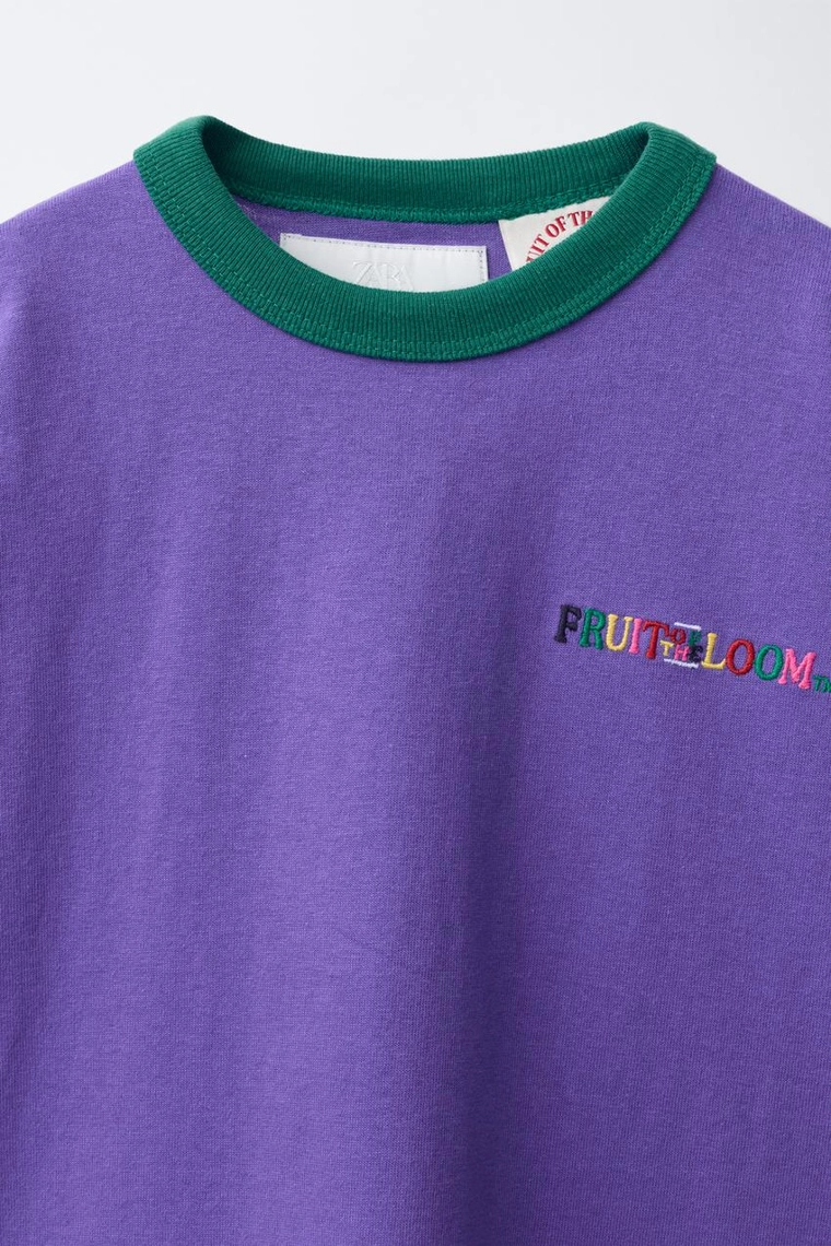 Футболка fruit of the loom™ с вышивкой и контрастными элементами