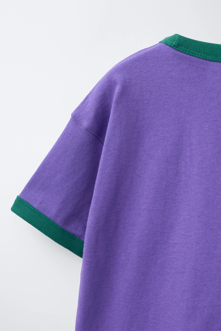 Футболка fruit of the loom™ с вышивкой и контрастными элементами