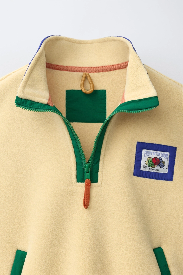 Флисовый свитшот fruit of the loom™ с высоким воротом