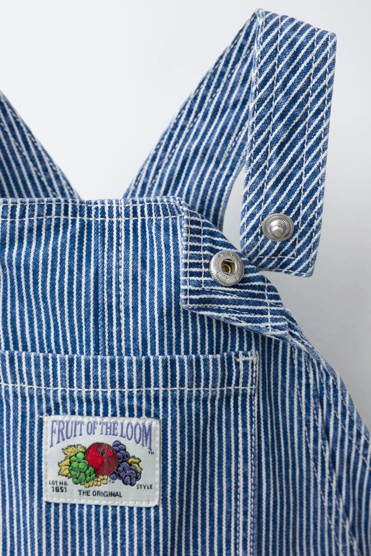 Полосатый комбинезон из твила fruit of the loom