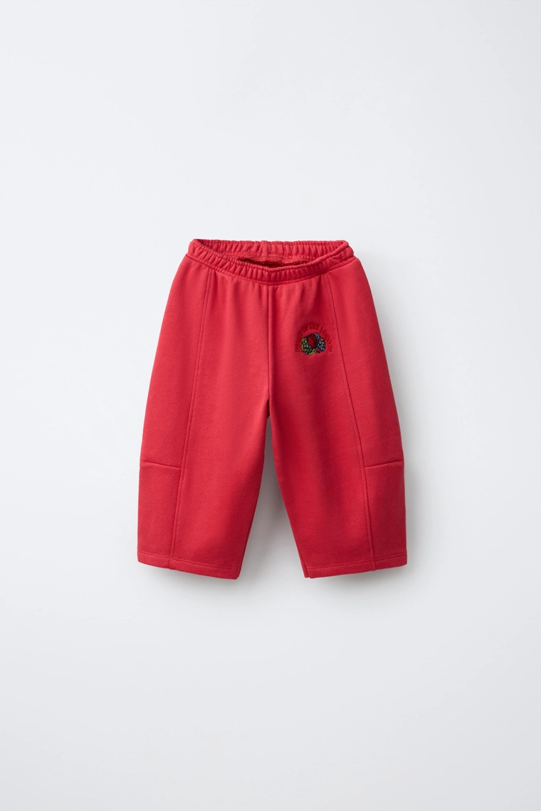 Вельветовые брюки с баллонным кроем и вышивкой от fruit of the loom™